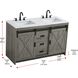 Austin 54 X 34 inch Rustic Grey Bathroom Vanity Cabinet