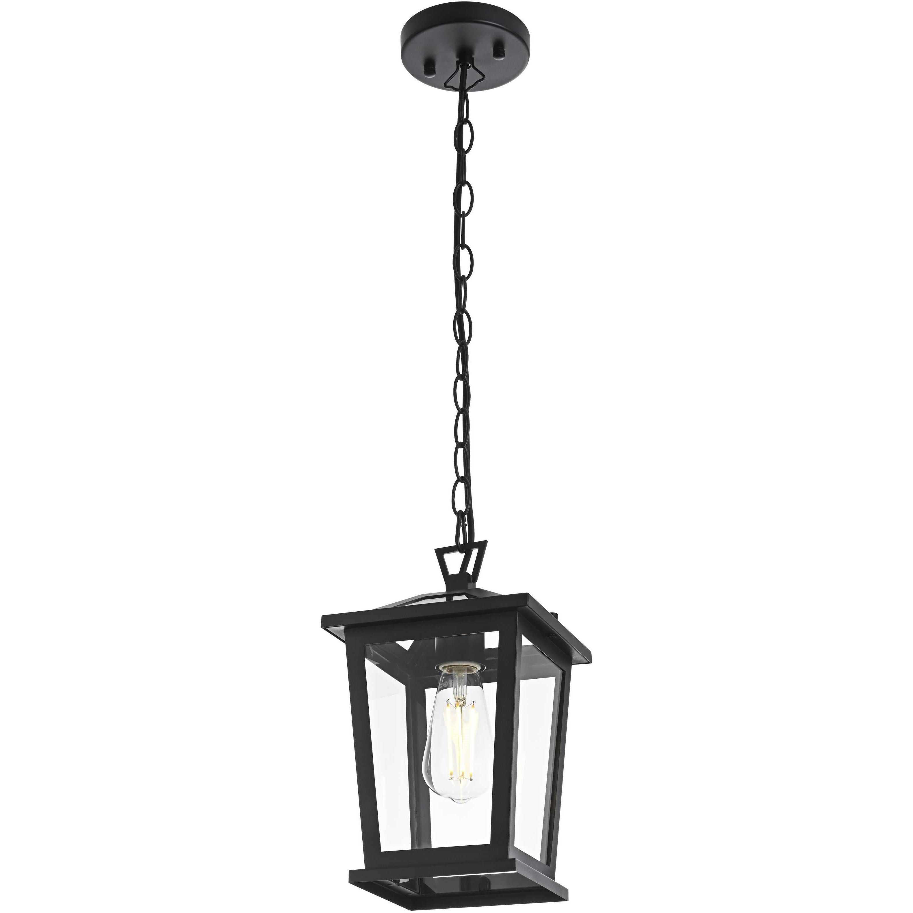 Cayman 1 Light 7 inch Black Outdoor Pendant