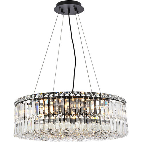 Maxime 12 Light 24 inch Black and Clear Chandelier Ceiling Light