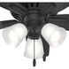 Newsome 42 inch Matte Black with Dark Gray Oak/Matte Black Blades Ceiling Fan