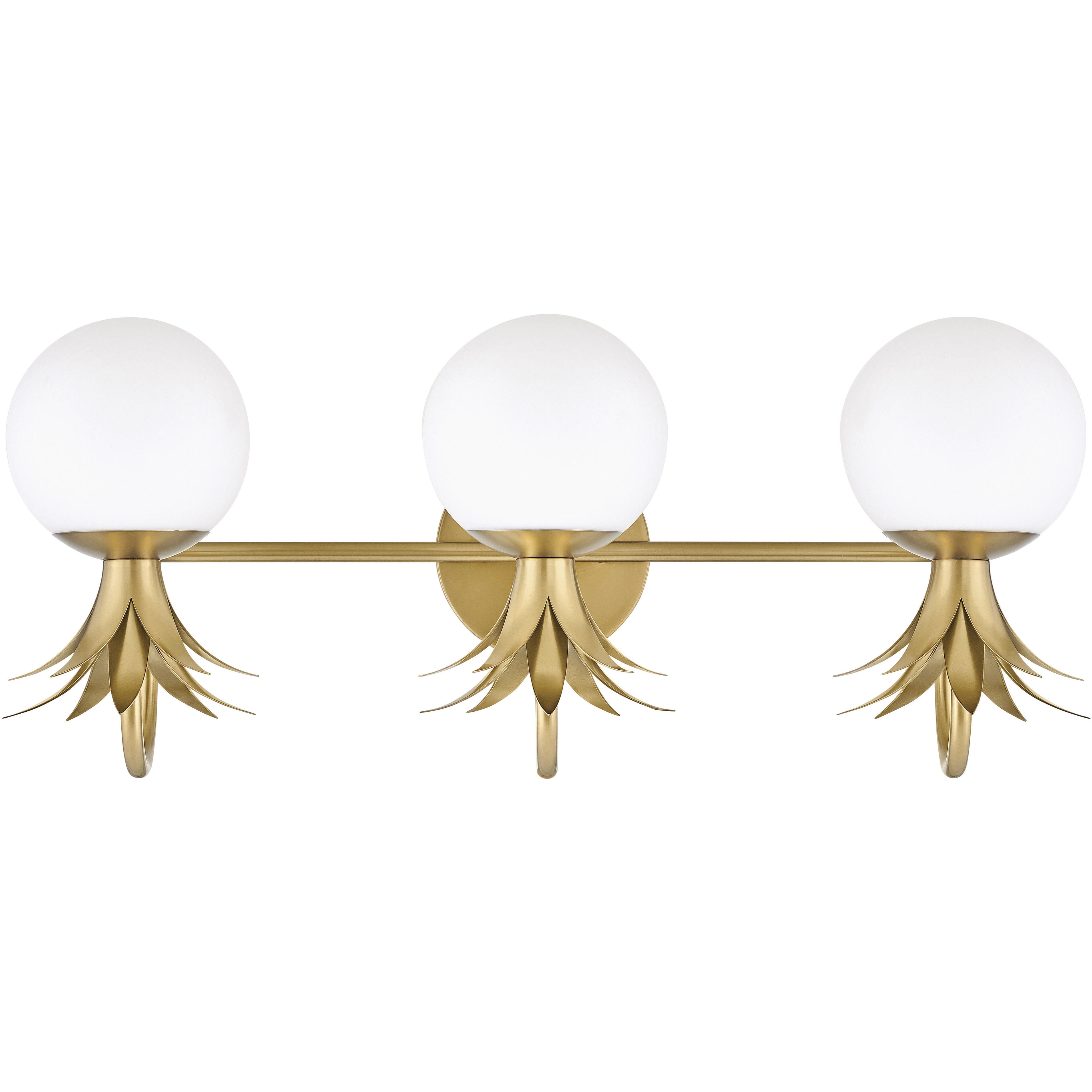 Palma 3 Light 24 inch Heritage Brass Vanity Light Wall Light
