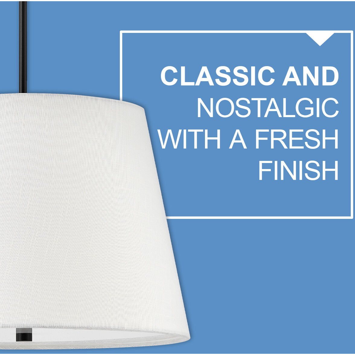 Beale LED 20 inch Black Pendant Ceiling Light, Semi-Flush Mount