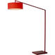 Stretch 87 inch 14 watt Red Arc Floor Lamp Portable Light