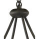 Circumstellar 8 Light 37.25 inch Black Iron Disc Chandelier Ceiling Light
