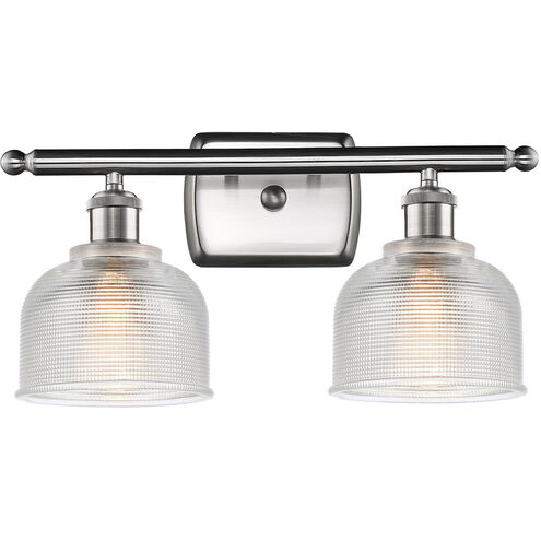 Ballston Dayton LED 16 inch Brushed Satin Nickel Bath Vanity Light Wall Light in Clear Glass, Ballston
