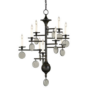 Sethos 9 Light 28 inch Old Iron Chandelier Ceiling Light, Small