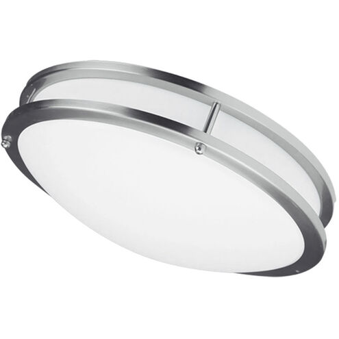 Transitional LED 16 inch Satin Chrome Flush Mount Ceiling Light