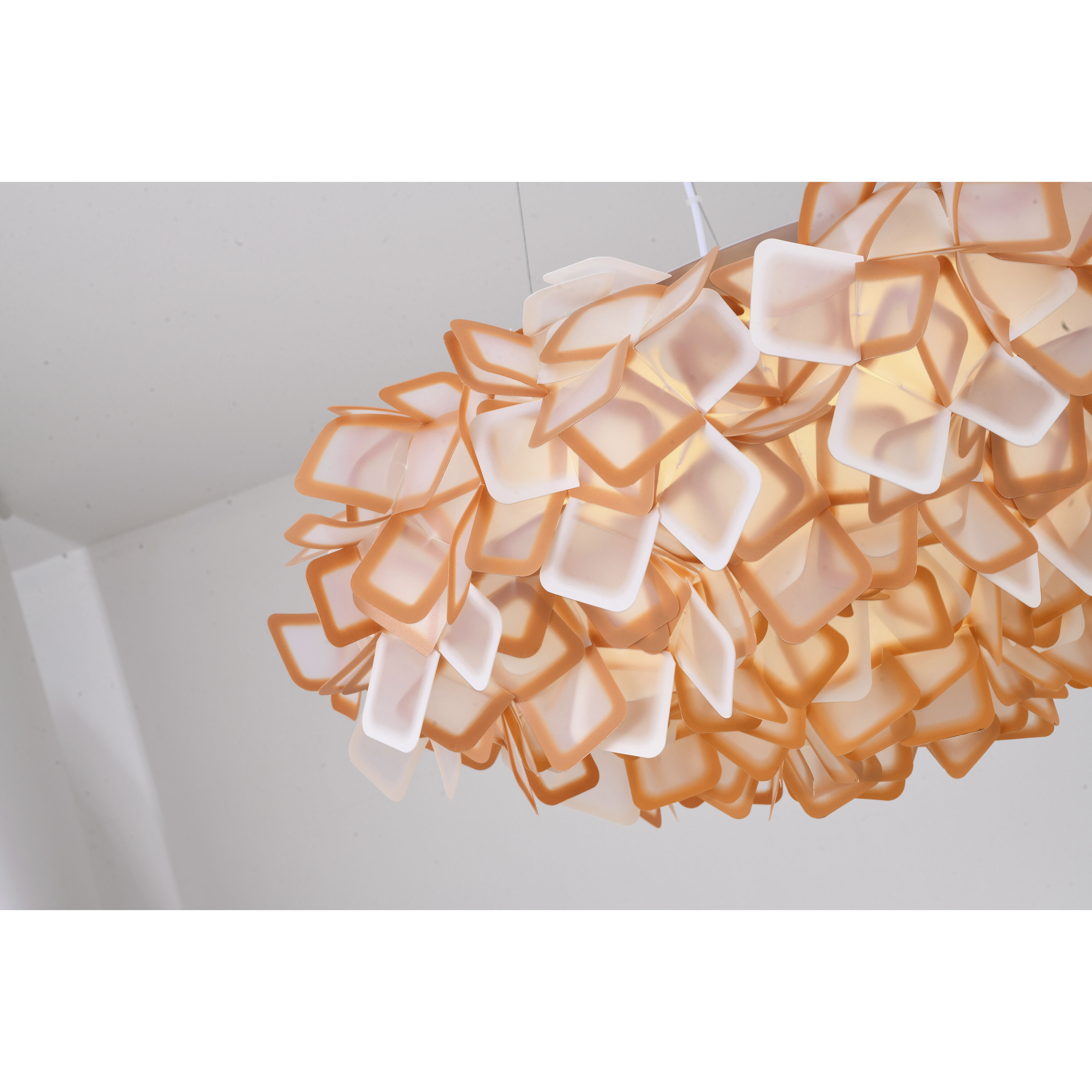 Canada LED 30.7 inch White and Orange Chandelier Ceiling Light