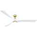 Wrap Custom Brushed Satin Brass Fan Motor, Marine Grade