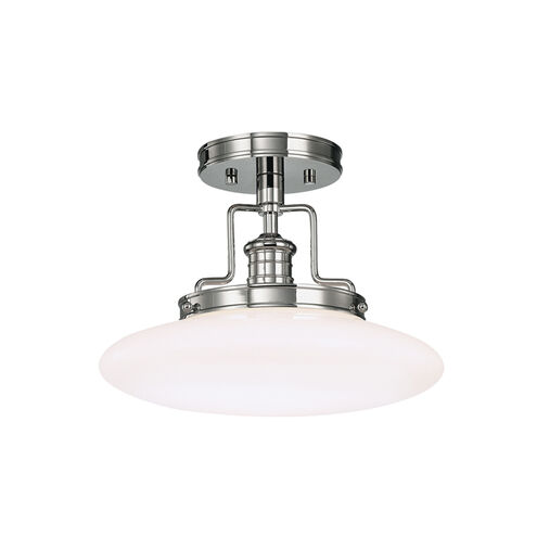 Beacon 1 Light 12 inch Polished Nickel Semi Flush Ceiling Light