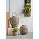 Coconio Wood Lattice 13 inch Brown Lantern