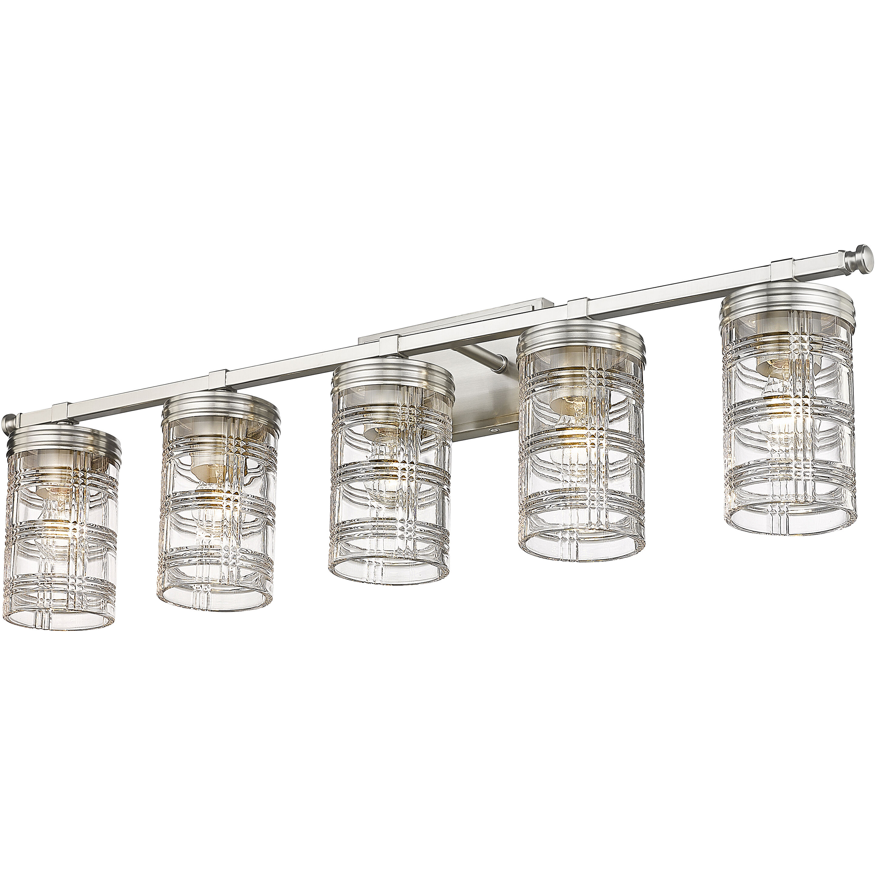 Archer 5 Light 38 inch Brushed Nickel Vanity Wall Light