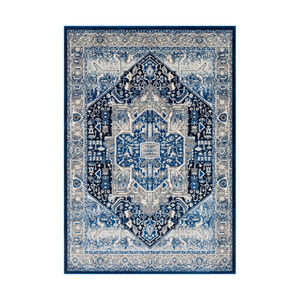 Chelsea 87 X 63 inch Dark Blue/Navy/Pale Blue/Charcoal/Medium Gray Rugs, Rectangle
