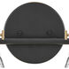 Easton 2 Light 14.5 inch Black with Heritage Brass Vanity Light Wall Light