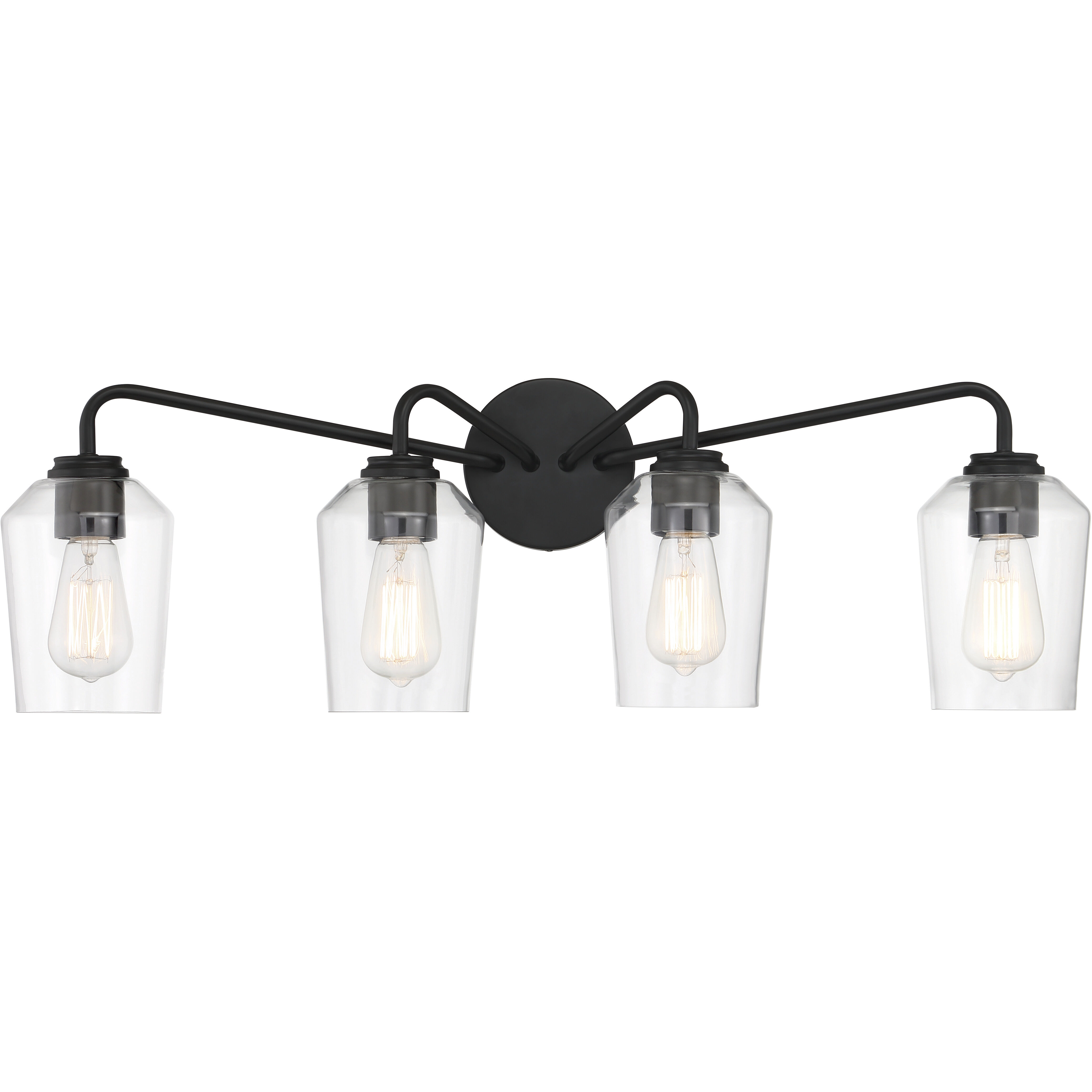 Shayna 4 Light 31 inch Flat Black Vanity Light Wall Light