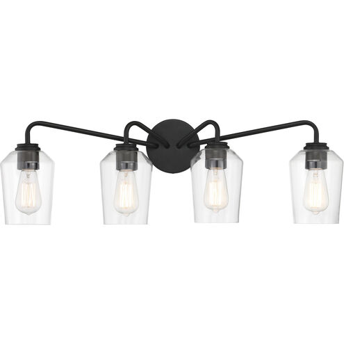 Shayna 4 Light 31 inch Flat Black Vanity Light Wall Light