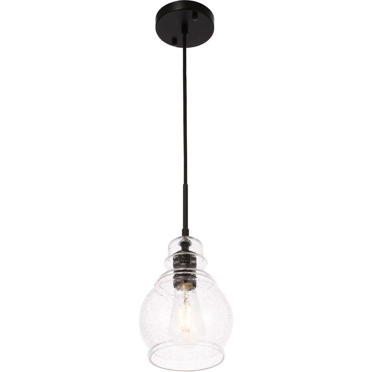 Pierce 1 Light 6 inch Black Pendant Ceiling Light