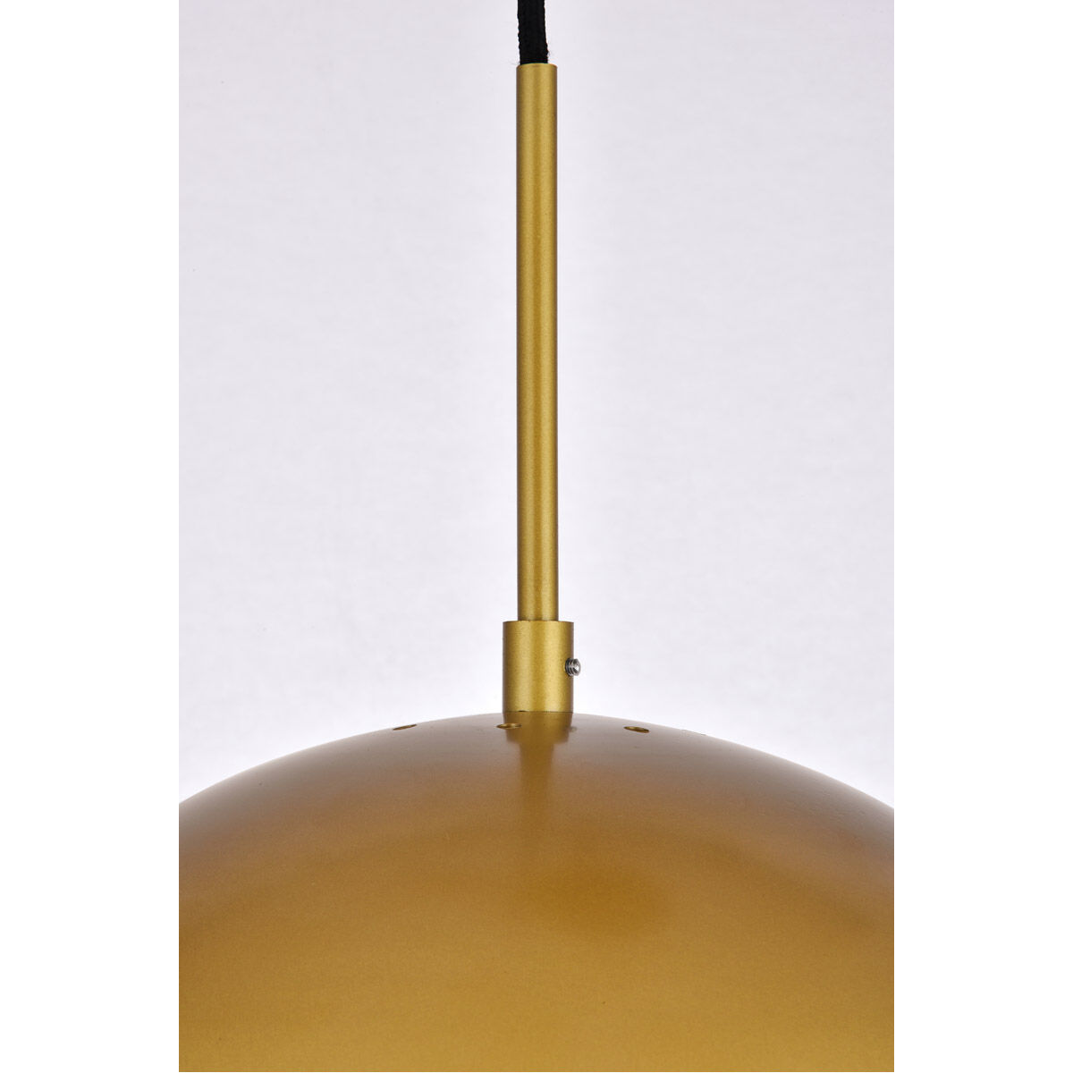 Eclipse 1 Light 14 inch Brass Pendant Ceiling Light