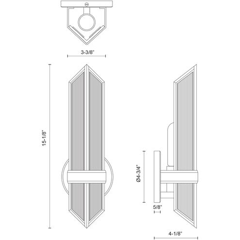 Cairo 1 Light 3.38 inch Urban Bronze Bath Vanity Light Wall Light