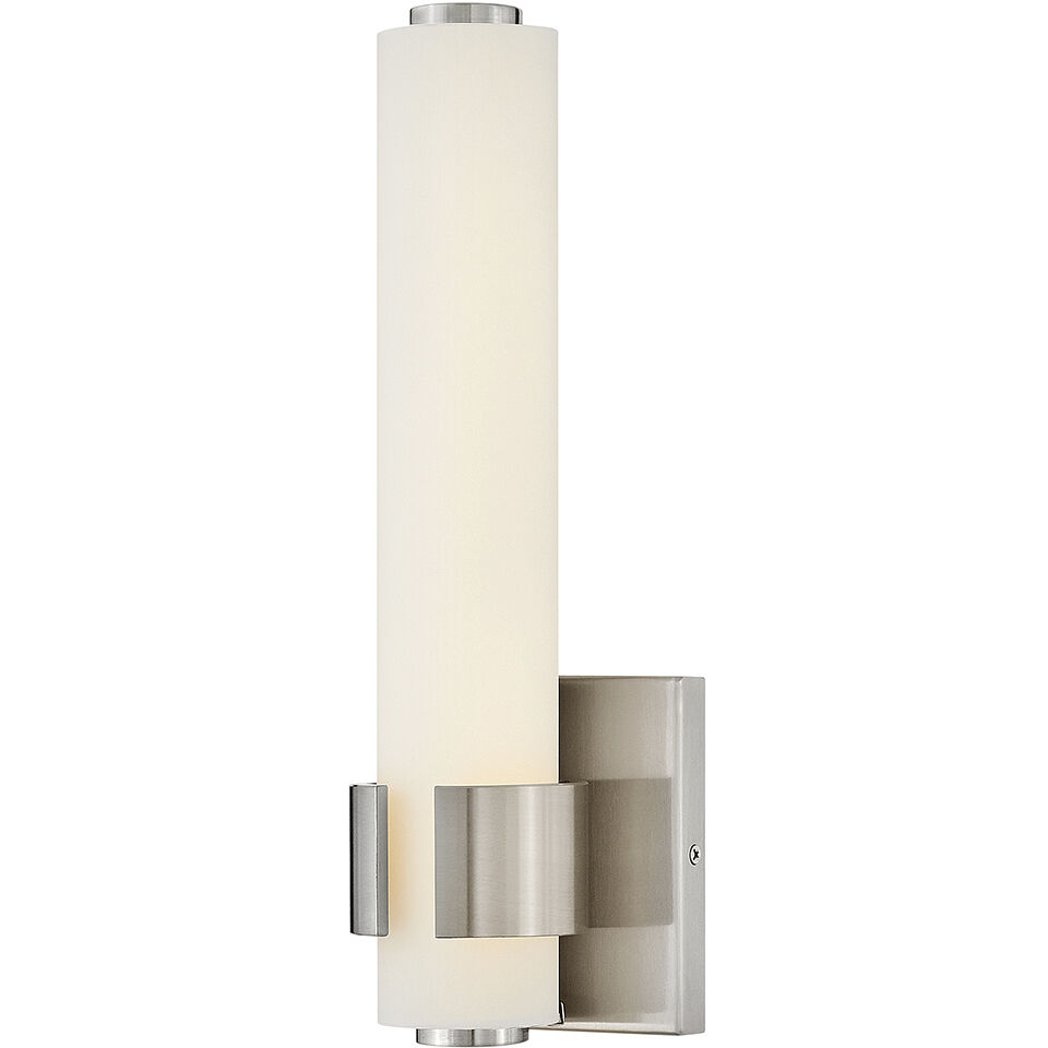 Aiden LED 5 inch Brushed Nickel Bath Light Wall Light, Vertical