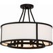 Bryant 4 Light 18 inch Black Forged Semi Flush Ceiling Light