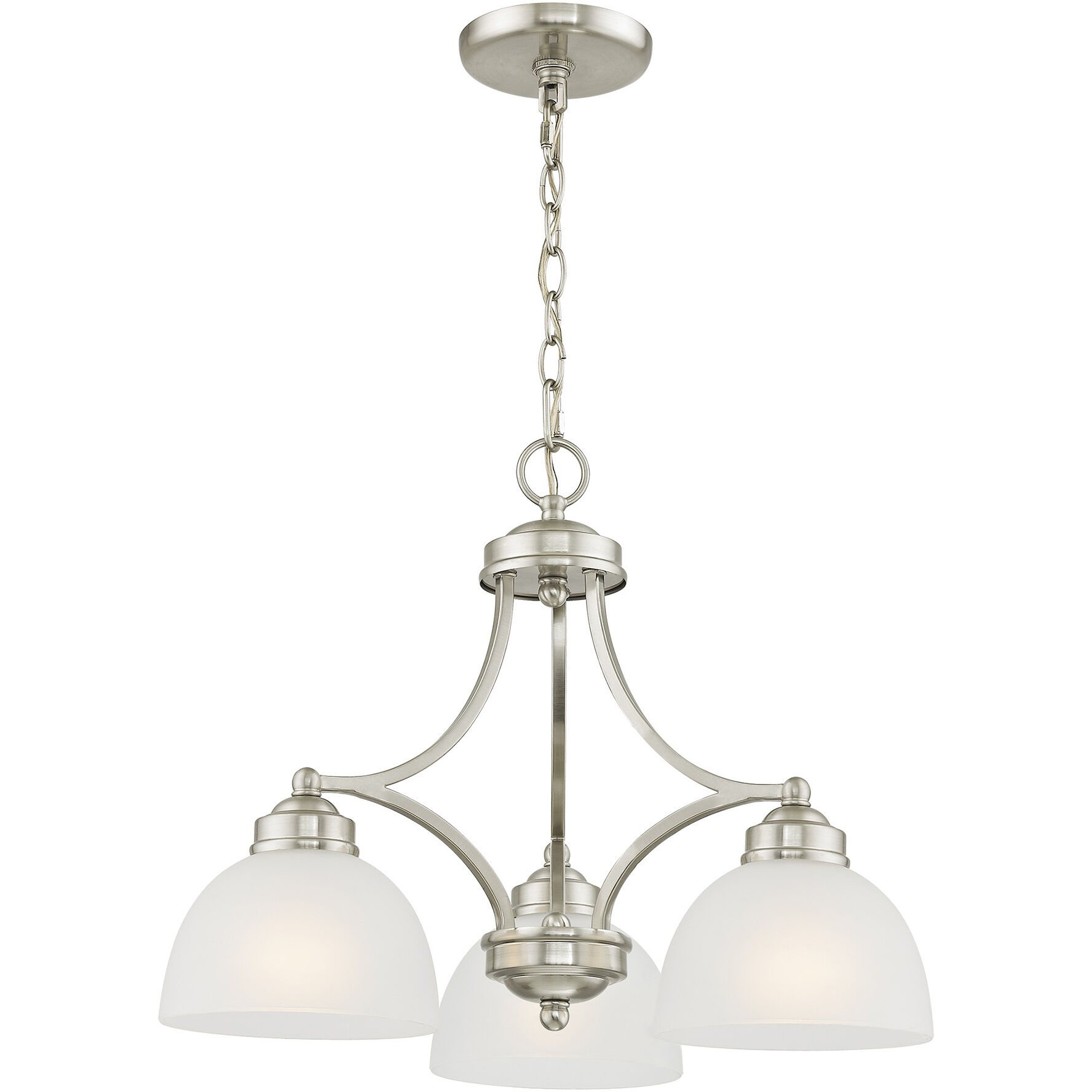 Somerset 3 Light 20 inch Brushed Nickel Chandelier Ceiling Light