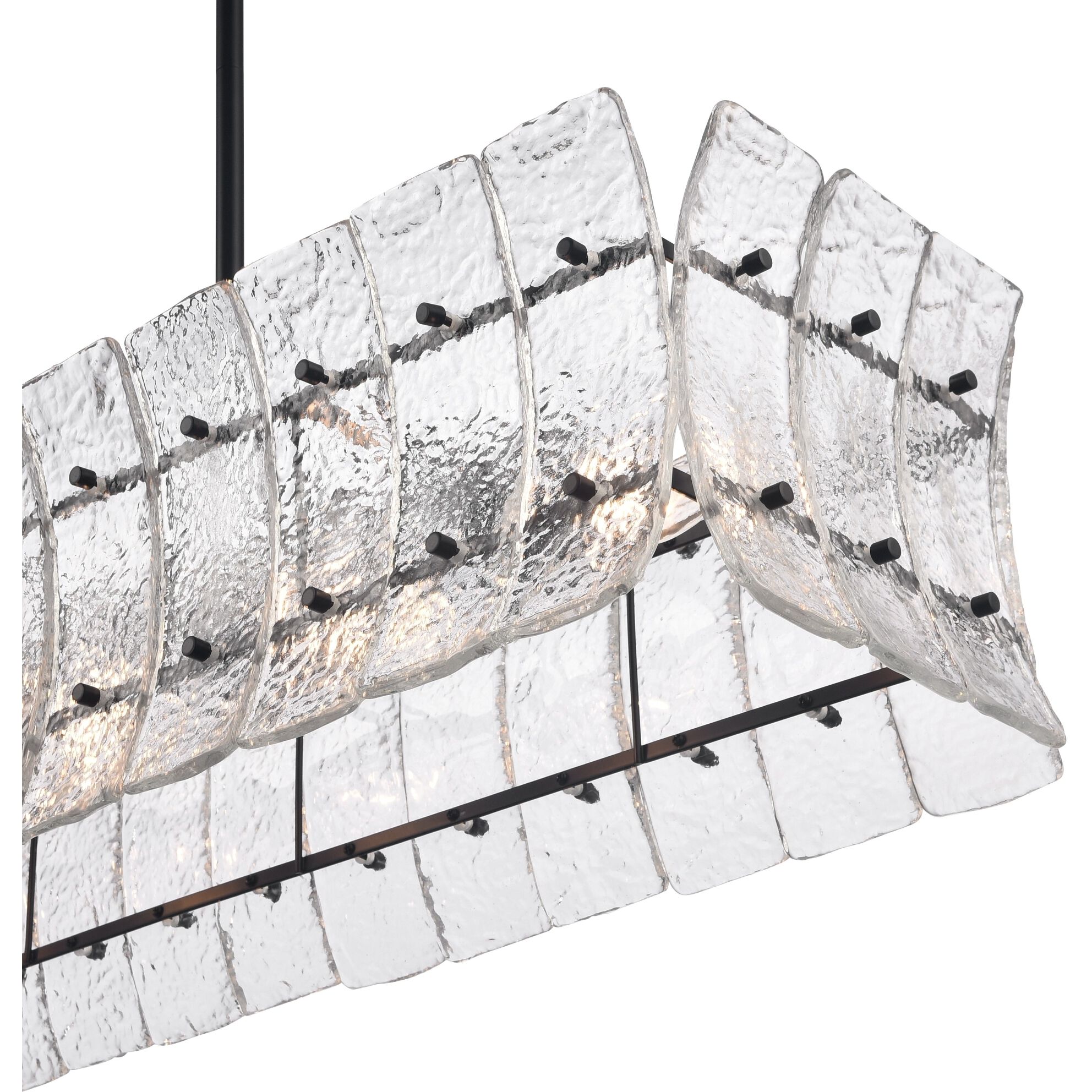 Sophie 6 Light 47 inch Matte Black Linear Chandelier Ceiling Light