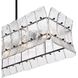 Sophie 6 Light 47 inch Matte Black Linear Chandelier Ceiling Light