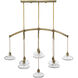 Reservoir 9 Light 42 inch Antique Brass Chandelier Ceiling Light, Inline