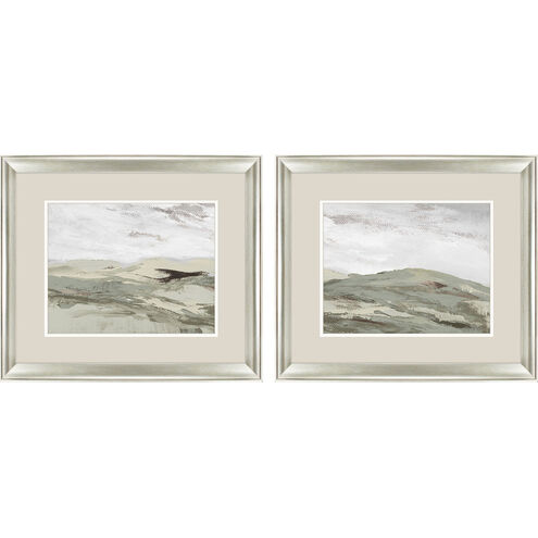 Landscapes Green and Beige and Brown Framed Art