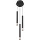 Wand LED 7 inch Coal With Brushed Nickel Pendant Ceiling Light, Pan
