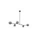 Canada 5 Light 24 inch Black Chandelier Ceiling Light, Black Frame