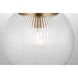 Drew & Jonathan Preston 1 Light 10 inch Satin Brass Flush Mount Ceiling Light in Standard