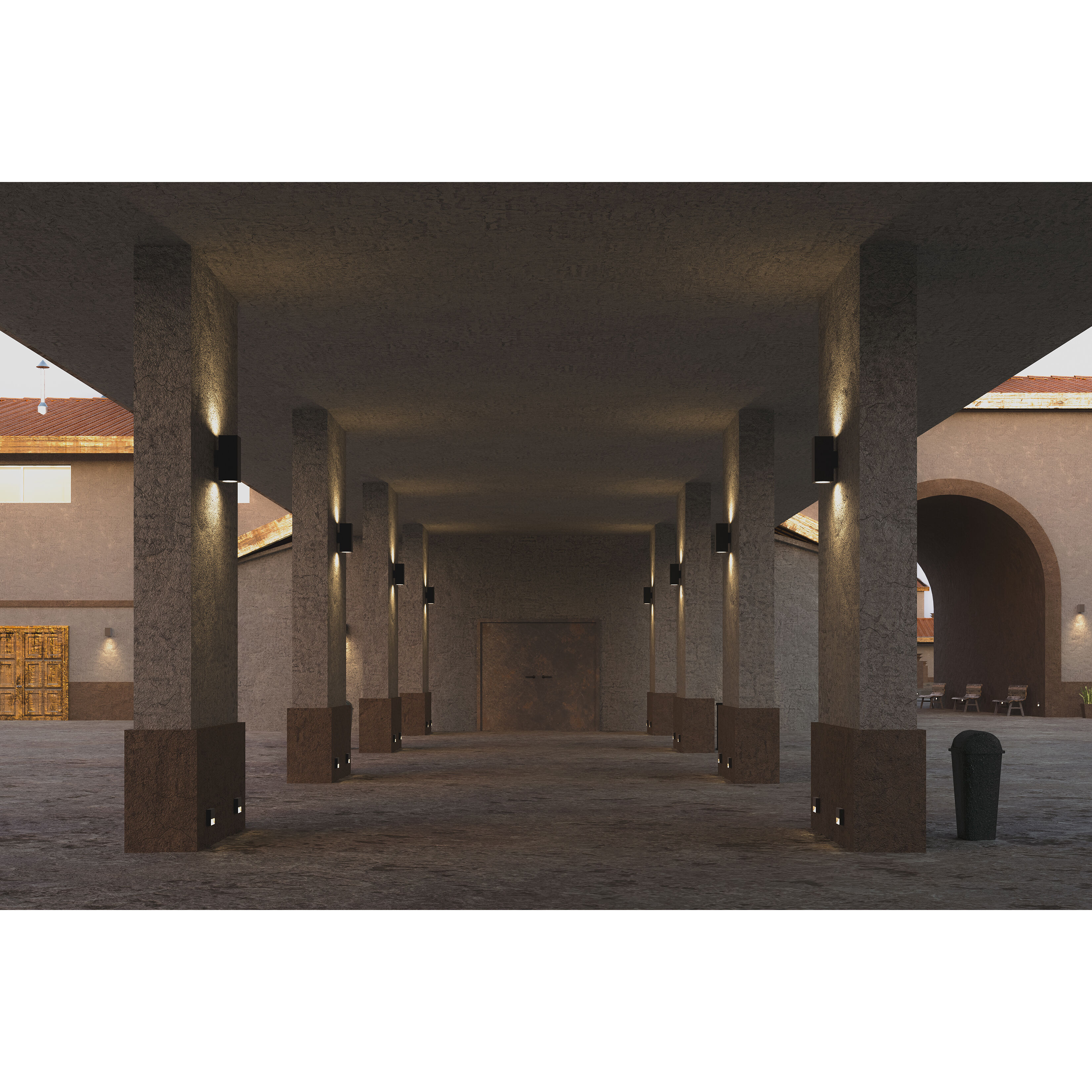 Piazza 277 5 watt Anthracite with Rust Outdoor Step Light