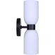 Darius 2 Light 4.75 inch Matte Black Wall Fixture Wall Light
