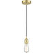 Franklin Restoration Edison 1 Light 3 inch Satin Brass Mini Pendant Ceiling Light, Franklin Restoration
