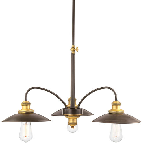 Archives 3 Light 28 inch Antique Bronze Chandelier Ceiling Light