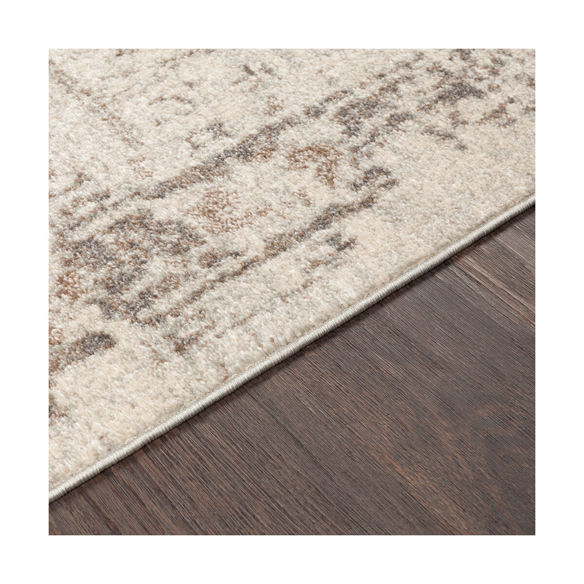 Kendrick 87 X 63 inch Medium Gray/Charcoal/Dark Brown/Camel/Ivory Rugs, Rectangle