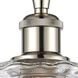 Ballston Candor 1 Light 5 inch Polished Nickel Semi-Flush Mount Ceiling Light in Clear Waterglass, Ballston