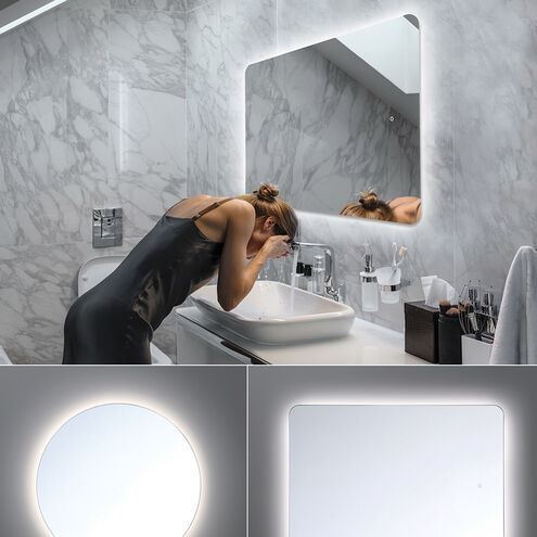 Small Rect Edge-Lit LED Mirror 32 X 24 inch Wall Mirror, Small