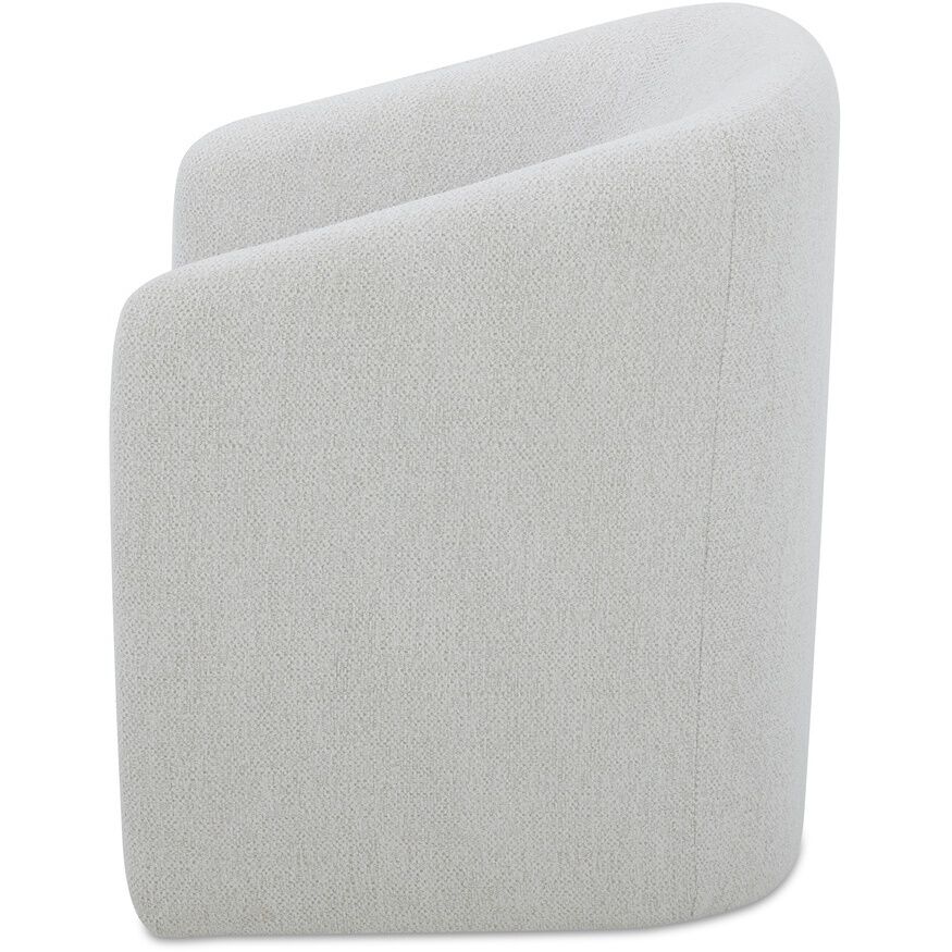 Sandy White Rolling Dining Chair