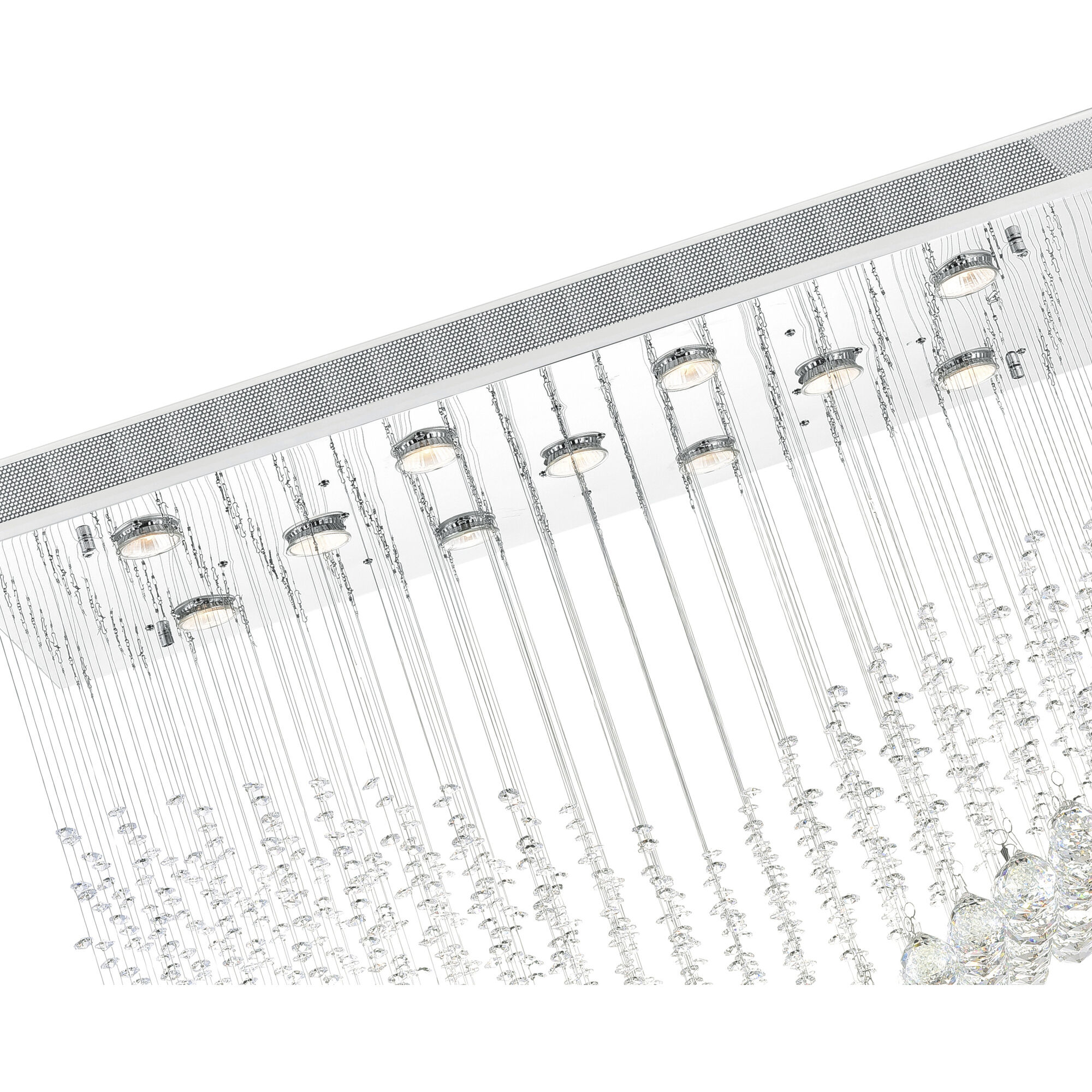 Twinkle 11 Light 17 inch Chrome Flush Mount Ceiling Light