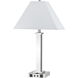 Hotel 28 inch 100 watt Brushed Steel Table Lamp Portable Light