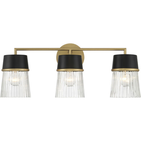 Stamford 3 Light 24 inch Legacy Brass Vanity Light Wall Light