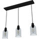 Lochemeade 3 Light 5 inch Natural Iron Linear Cluster Pendant Ceiling Light