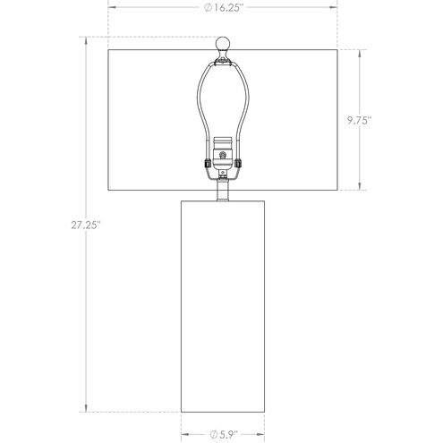 Barrett 27.25 inch 150.00 watt Pearlescent Graduated Table Lamp Portable Light