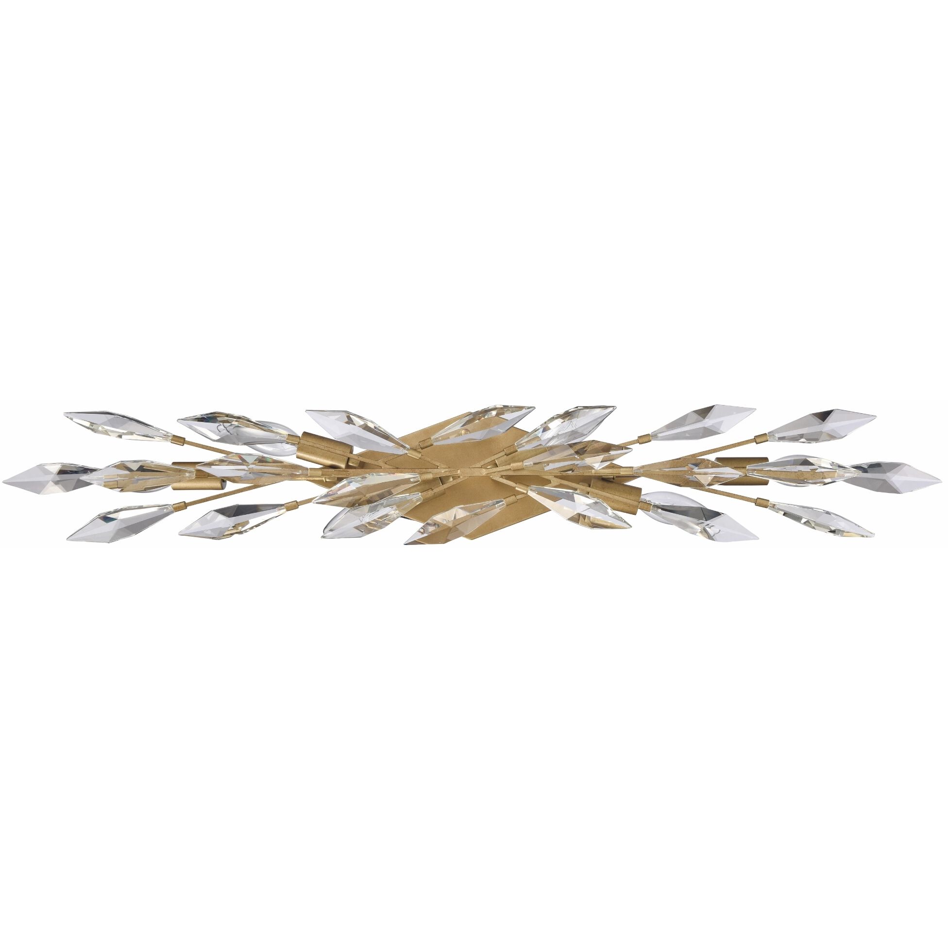 Crystal Fusion 6 Light 35 inch Peruvian Gold Bath Vanity Wall Light