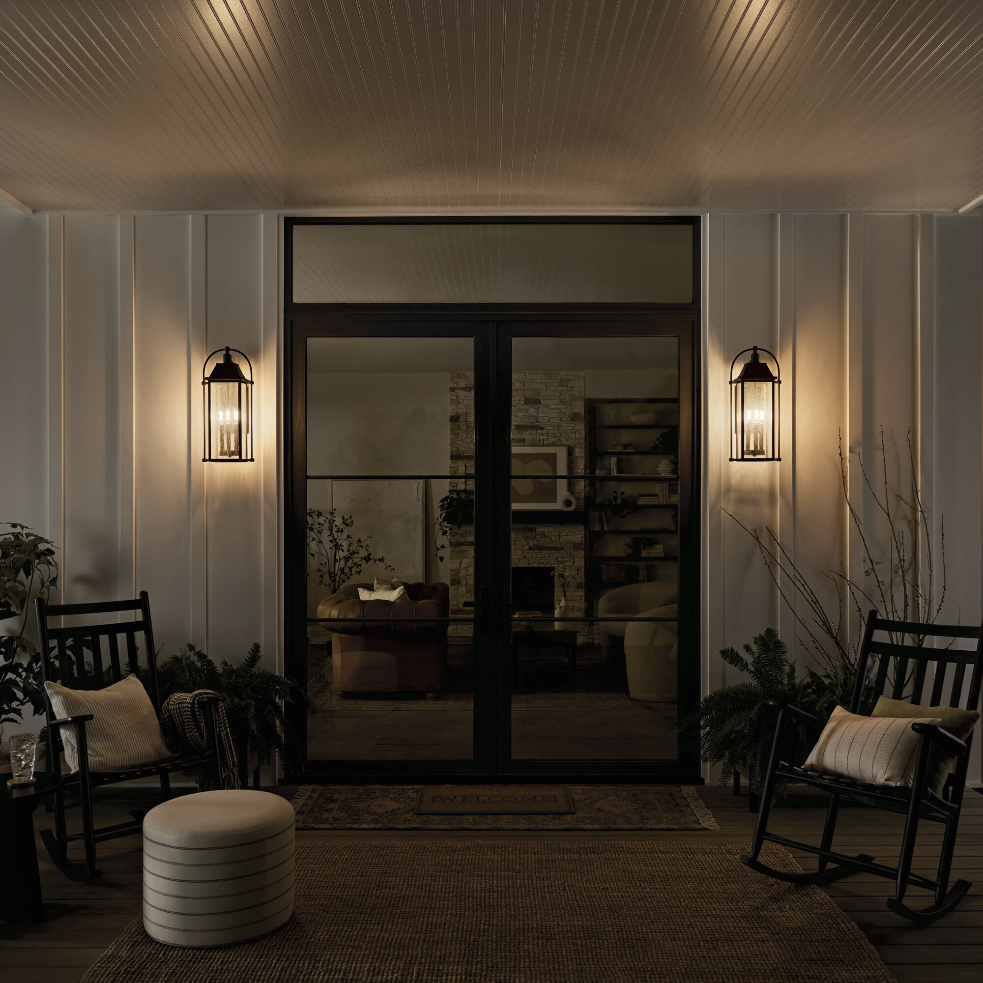 Harbor Row 4 Light 28.75 inch Textured Black Outdoor Wall Sconce, Large