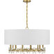 Dahlia 6 Light 30 inch Warm Brass Pendant Ceiling Light