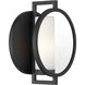 Halin 1 Light 11.5 inch Sand Coal Black Outdoor Wall Sconce